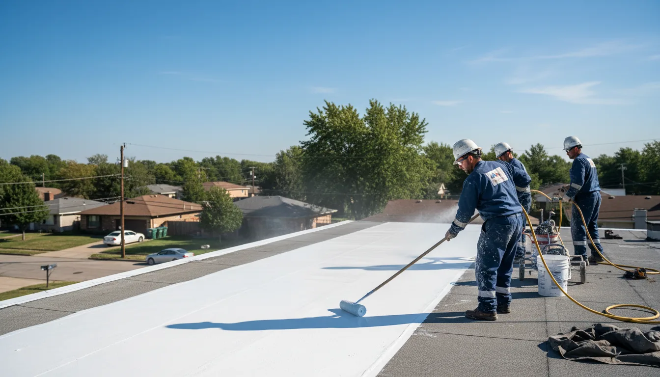 Commercial roof coating in Bakersfield, VT near me